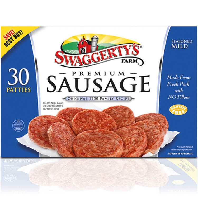 Breakfast Sausage Patties 30 Mild Box Swaggerty S Farm